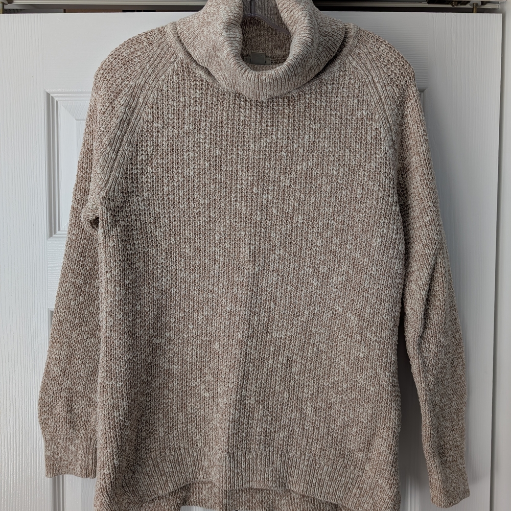 L.L. Bean Heathered Turtleneck Sweater - Cream